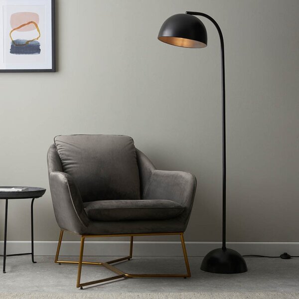 Endon 95699 Brodey Floor Lamp In Matt Black Finish