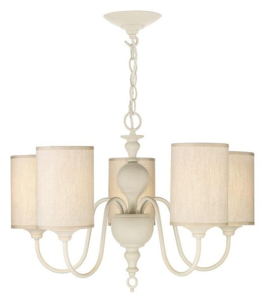 David Hunt Lighting FLE0533 Flemish 5 Light Pendant Ceiling Light In Cream