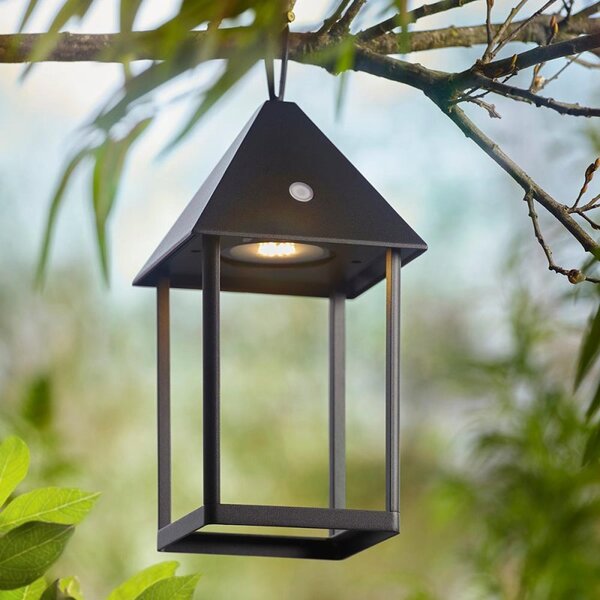 Endon 106789 Hoot Medium Outdoor Rechargeable Table Lamp In Matt Black Finish IP44
