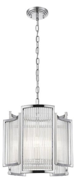 Impex Antigua 3 Light Ceiling Pendant Light In Polished Chrome Finish