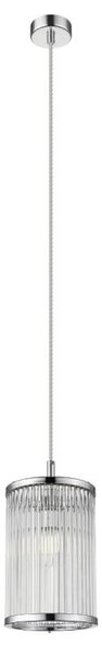 Impex Antigua 1 Light Ceiling Pendant Light In Polished Chrome Finish