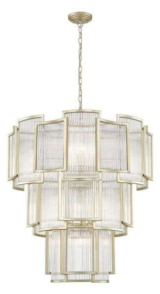 Impex Antigua 13 Light Ceiling Pendant Light In Matt Gold Finish