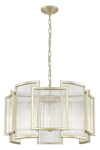 Impex Antigua 5 Light Ceiling Pendant Light In Matt Gold Finish
