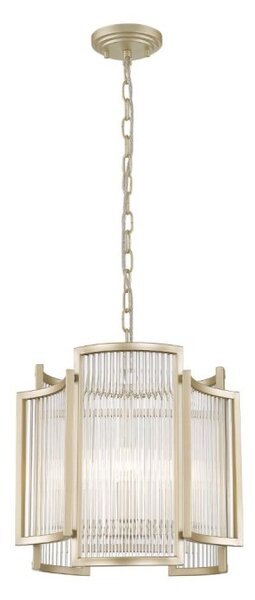 Impex Antigua 3 Light Ceiling Pendant Light In Matt Gold Finish