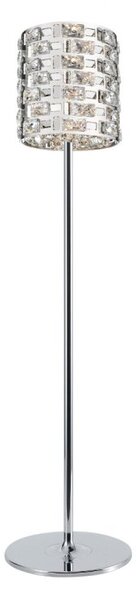 Impex Lola 3 Light Crystal Floor Lamp In Polished Chrome Finish