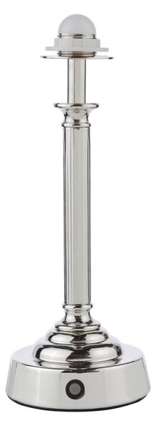 Dar Lighting Virgil Rechargeable LED Table Lamp Base In Polished Nickel