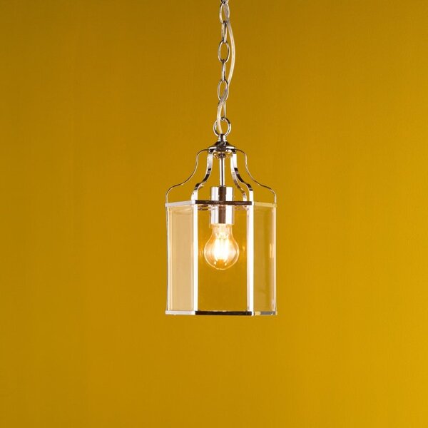 Dar Lighting Aled Ceiling Pendant Light In Polished Chrome With Glass