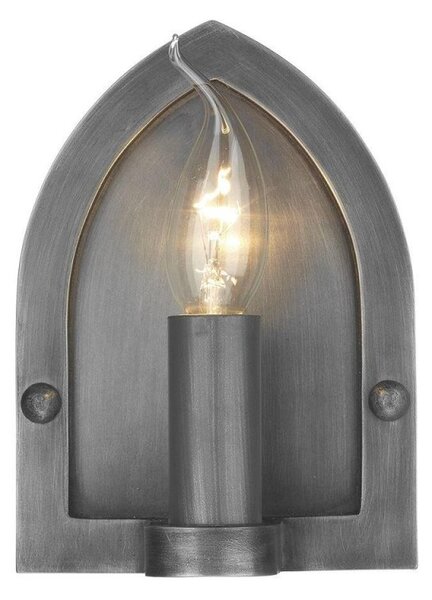 David Hunt Lighting LW8 Lindisfarne Single Wall Light In Antique Pewter