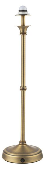 Dar Lighting Dahl Rechargeable LED Table Lamp In Matt Antique Brass