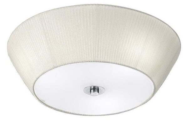 F2134/3 Cream And Satin Glass Flush Fitting