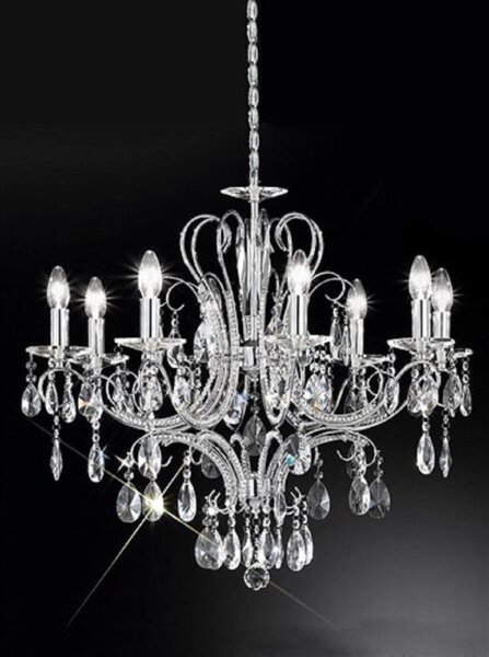 Franklite Brocade 8 Light Chrome Ceiling Light FL2156/8