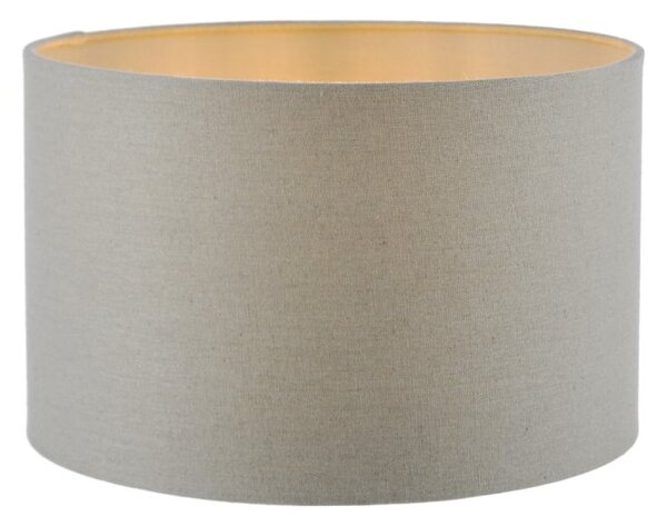 Dar Lighting Pyramid Grey Linen Drum Shade 30cm