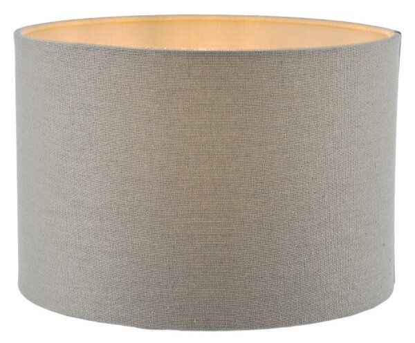 Dar Lighting Pyramid Grey Linen Drum Shade 25cm
