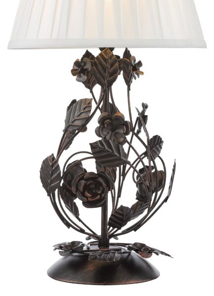Dar Lighting Priscilla Table Lamp Base In Black And Bronze Finish