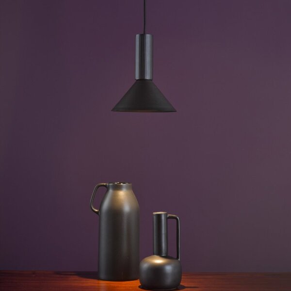 Dar Lighting Ragnar Ceiling Pendant Or Wall Light Satin Black Finish