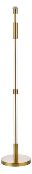 Dar Lighting Sylvester Floor Lamp Base Only In Antique Brass With Glass Component