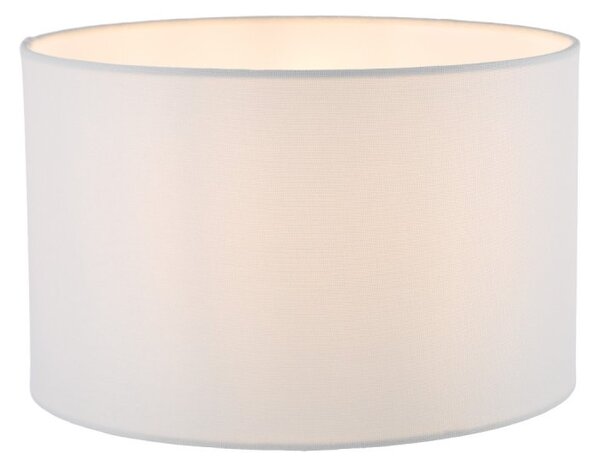 Dar Lighting Pyramid White Linen Drum Shade 30cm