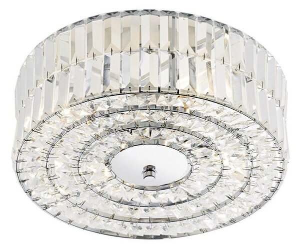 Dar ERR5250 Errol 4 Light Crystal Semi Flush Chrome Ceiling Light