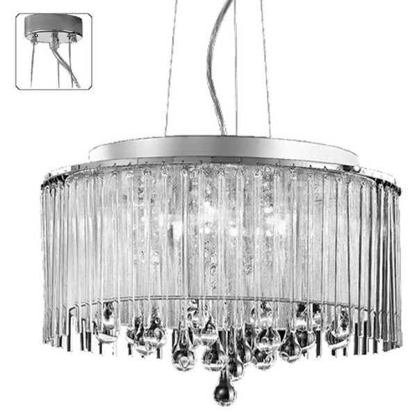 Franklite FL2161/6 Spirit 6 Light Crystal Pendant Ceiling Light