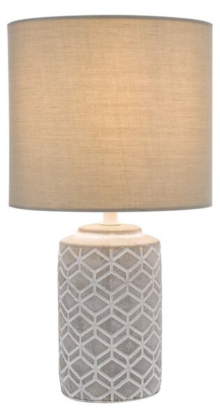 Dar Wisebuys Ilona Ceramic Table Lamp In Grey With Shade