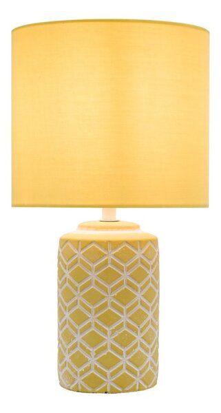 Dar Wisebuys Ilona Ceramic Table Lamp In Yellow With Shade