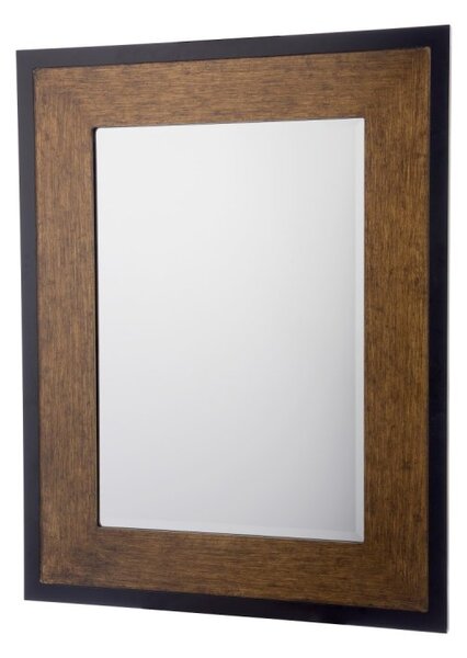 Laura Ashley Cara Rectangular Mirror In Mottled Bronze And Black Finish 93x73cm