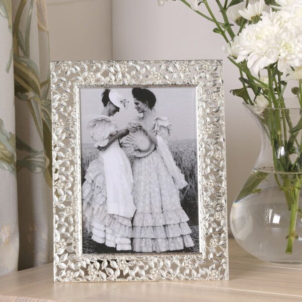 Laura Ashley Woolard Photo Frame In Polished Silver Finish 5" x 7"