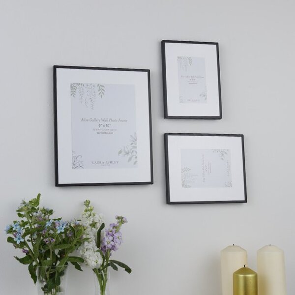 Laura Ashley Alisa Gallery Wall Photo Frames In Matt Black Set Of 3