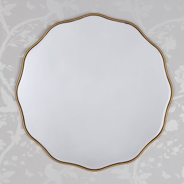 Laura Ashley Medora Round Mirror In Matt Gold Finish