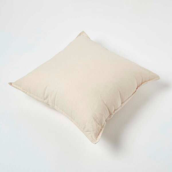 Homescapes Organic Cotton Cushion Pad Insert, 45 x 45 cm (18 x 18")