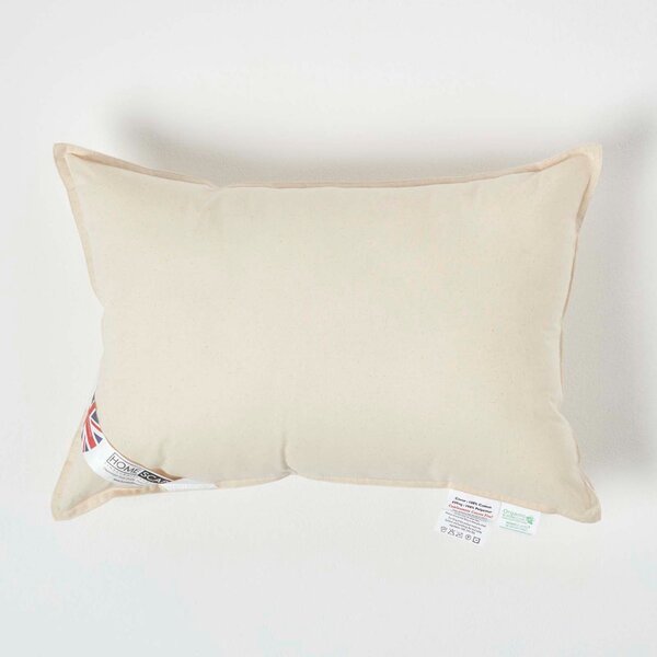 Homescapes Organic Cotton Cushion Pad Insert, 50 x 35 cm (20 x 14")