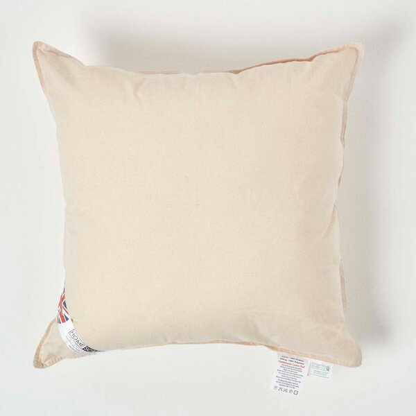 Homescapes Organic Cotton Cushion Pad Insert, 45 x 45 cm (18 x 18")