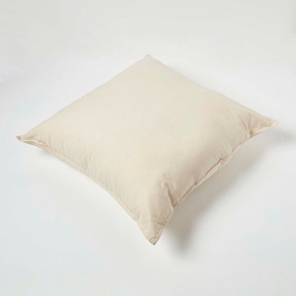 Homescapes Organic Cotton Cushion Pad Insert, 60 x 60 cm (24 x 24")