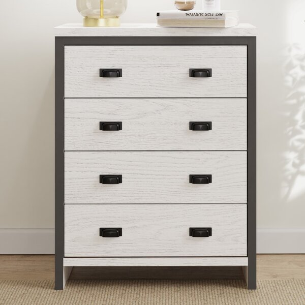 Balcombe Wooden Chest Of 4 Drawers - White