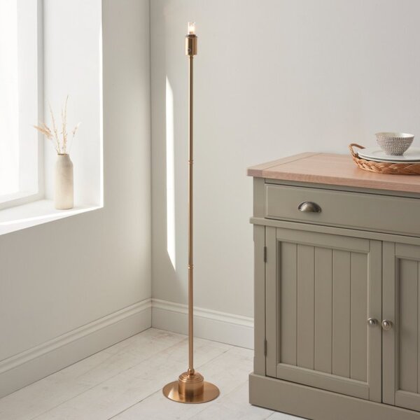 Endon 110460 Burley Rechargeable Floor Lamp In Brushed Aged Brass