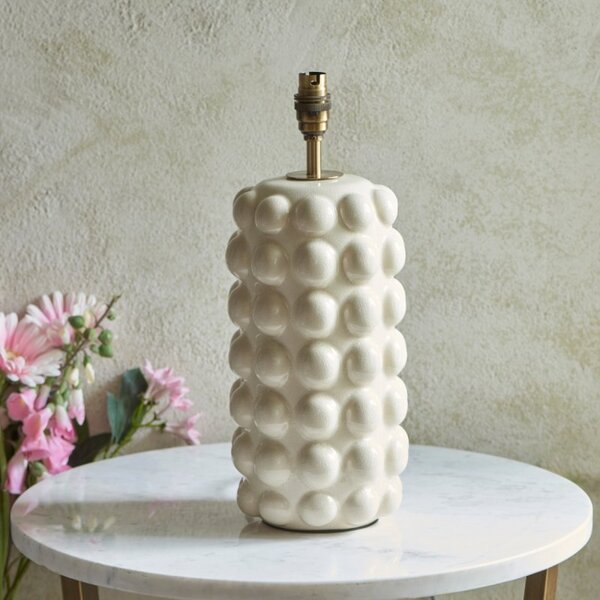 Endon 111252 Bobble Table Lamp Base In White Crackle Glaze