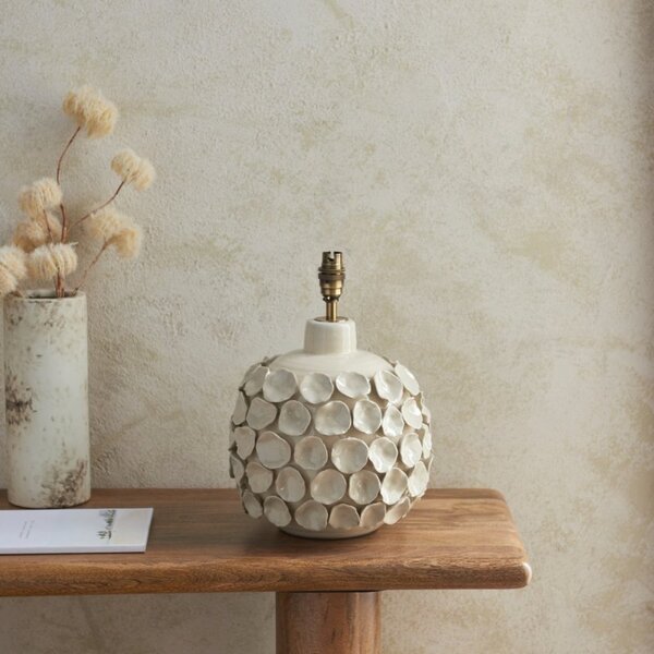 Endon 111253 Borello Table Lamp Base In Ivory Crackle Glaze