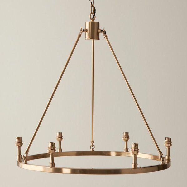 Endon 111202 Chester 6 Light Ceiling Pendant In Brushed Aged Brass Finish