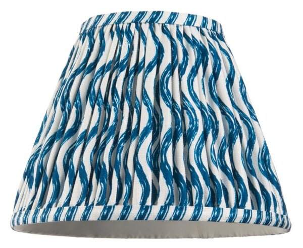 Endon 111302 Ripple Tapered Lamp Shade 25 cm In Marlin Blue