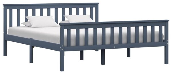 Chilliwack Wooden King Size Bed In Grey