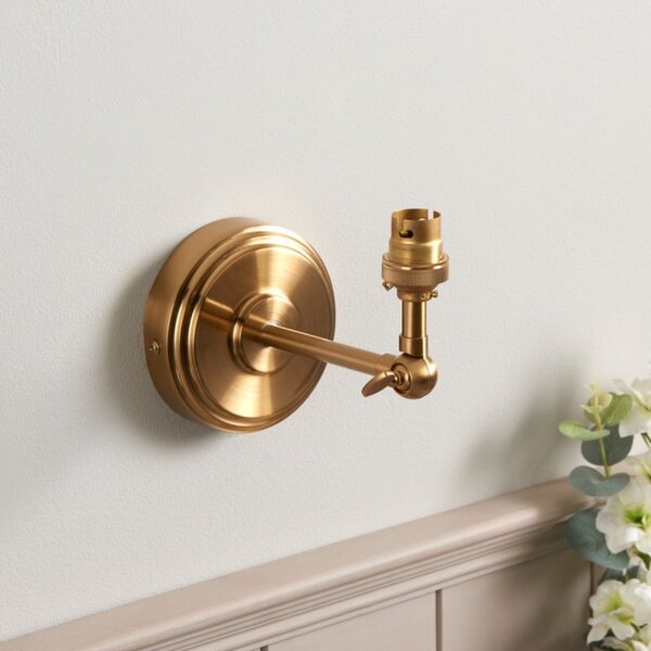 Endon 115071 Step Wing Wall Light In Brushed Aged Brass Finish