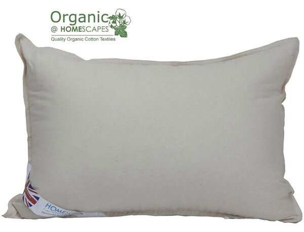 Homescapes Organic Cotton Pillow with Luxury Microfibre Filling