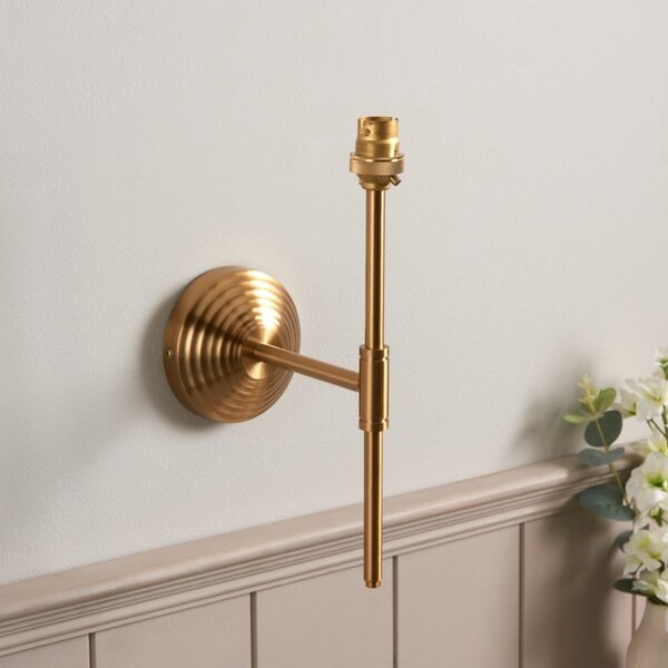 Endon 115066 Obelisk T Bar Wall Light In Aged Brass Finish