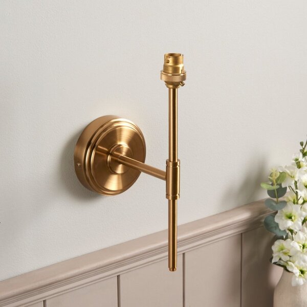 Endon 115074 Step T Bar Wall Light In Brushed Aged Brass Finish