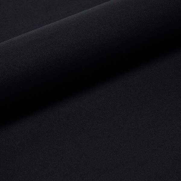 Homescapes Pure Cotton Plain Black Curtain Fabric Material