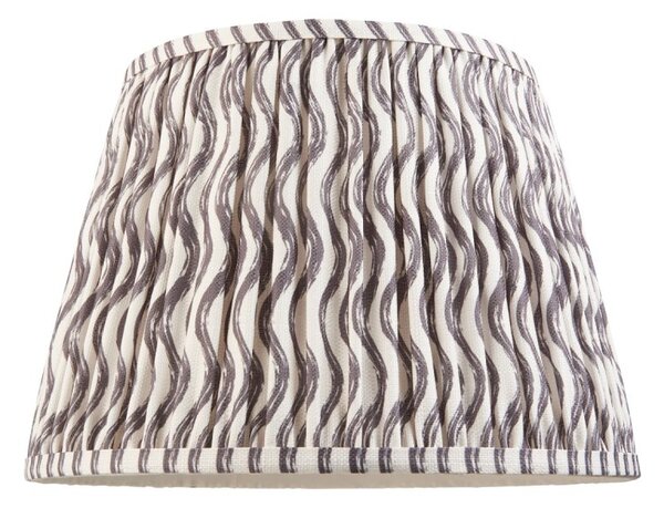 Endon 112928 Ripple Tapered Lamp Shade 35 cm In Pearl Grey Finish