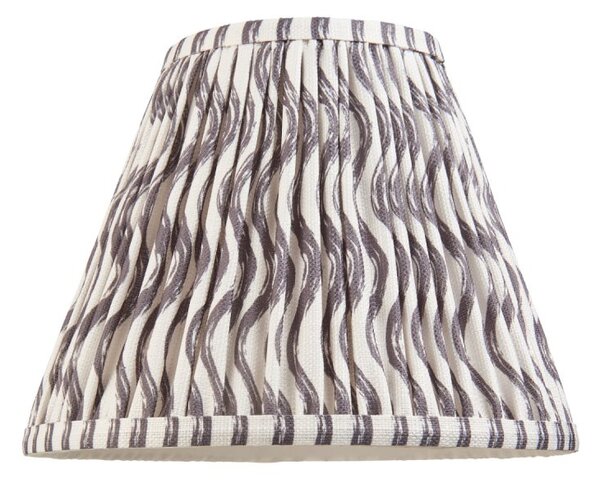 Endon 112926 Ripple Tapered Lamp Shade 25 cm In Pearl Grey Finish
