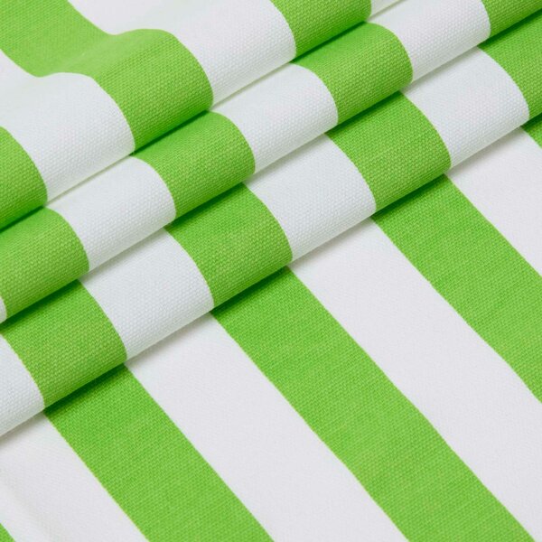 Homescapes Pure Cotton Green Thick Stripes Curtain Fabric Material