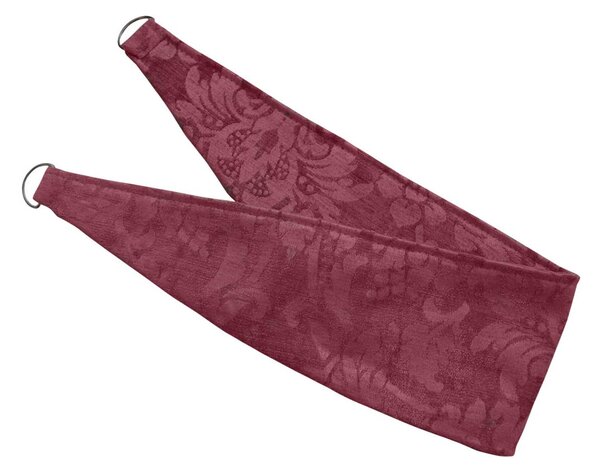 Homescapes Wine Red Velvet Jacquard Curtains Tie Backs Pair