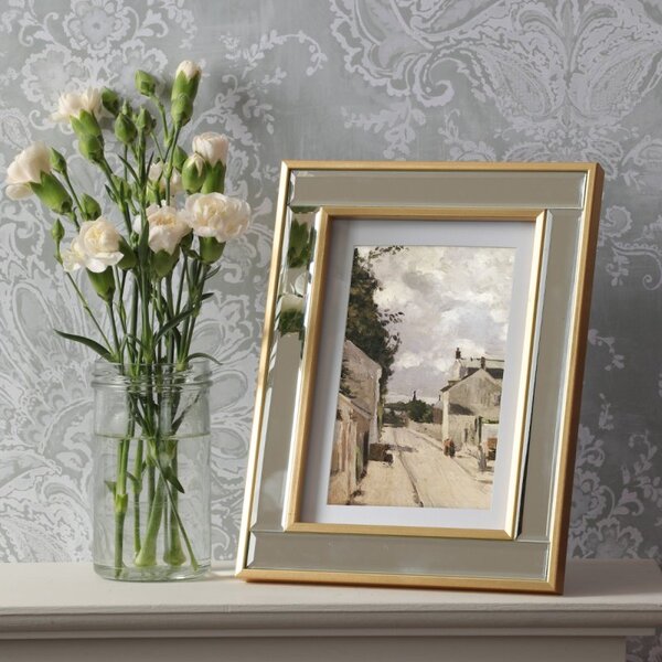 Laura Ashley Clemence Photo Frame Mirror and Gold Leaf LA3756603-Q